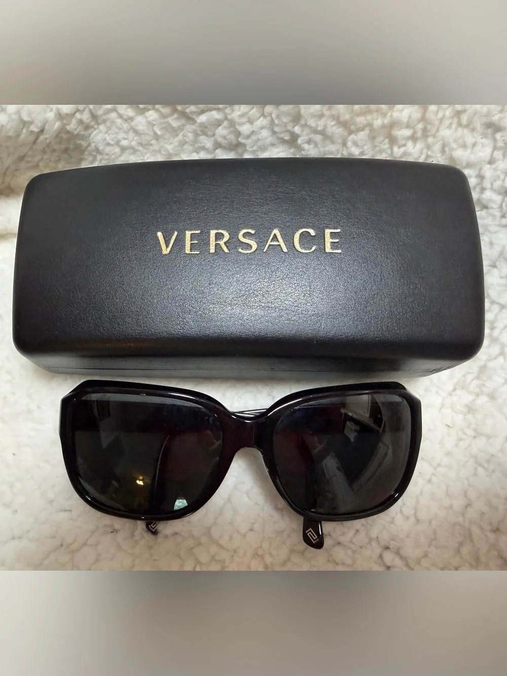 Versace Black Sunglasses w/Gold Detail,Dark Lenses MOD. 4207 GB1/87 59 17